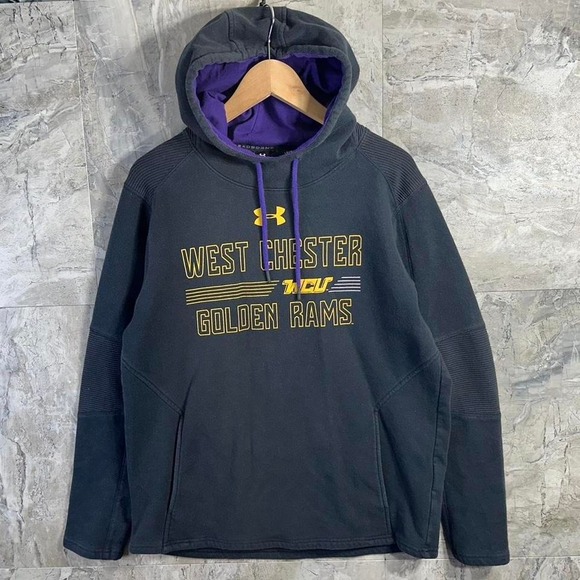 Under Armour Westchester Golden Rams WCU black and purple hoodie Mens Size L